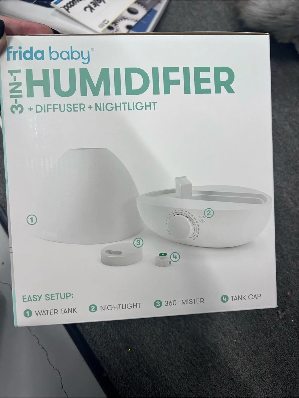 BNIB frida baby 3-in-1 Humidifier - Diffuser - Nightlight